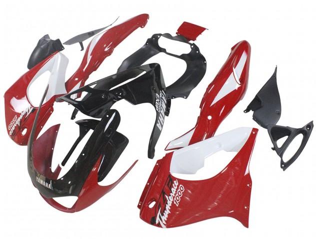 Erschwingliche Yamaha YZF 1000R Thunderace Motorrad Verkleidung Kit 1997-2007 - Rot Schwarz Weiss Thunderace