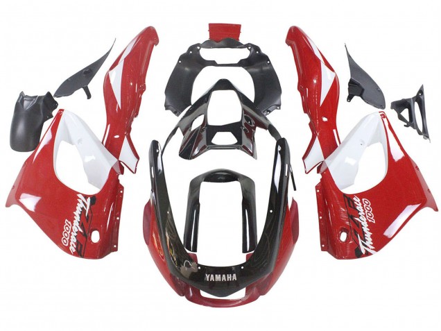 Erschwingliche Yamaha YZF 1000R Thunderace Motorrad Verkleidung Kit 1997-2007 - Rot Schwarz Weiss Thunderace