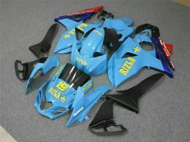Erschwingliche Suzuki GSXR 1000 Motorrad Verkleidung 2009-2016 - Blau Gelb Rizla 19 Rot
