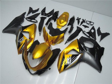 Erschwingliche Suzuki GSXR 1000 Motorrad Verkleidung 2009-2016 - Gold Matt Schwarz