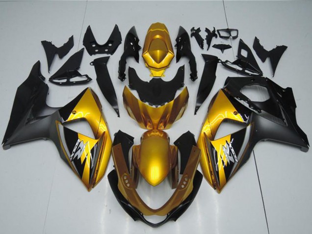 Erschwingliche Suzuki GSXR 1000 Motorrad Verkleidung 2009-2016 - Gold Matt Schwarz