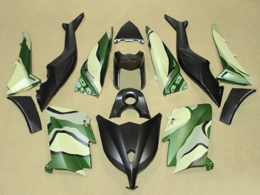 Erschwingliche Yamaha TMAX530 Motorrad Verkleidung 2012-2014 - Matt Schwarz Grun HellGelb