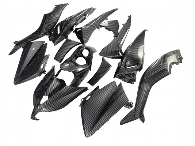 Erschwingliche Yamaha TMAX530 Motorrad Verkleidung 2012-2014 - Schwarze Carbonfaser
