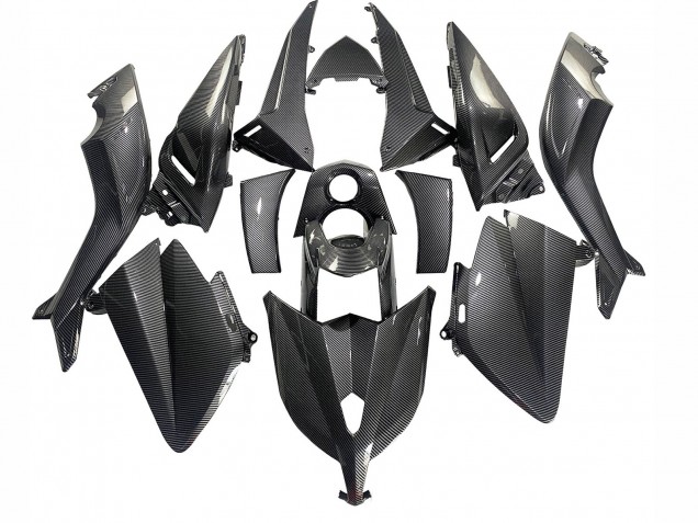 Erschwingliche Yamaha TMAX530 Motorrad Verkleidung 2012-2014 - Schwarze Carbonfaser