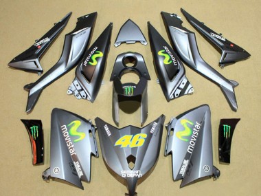 Erschwingliche Yamaha TMAX530 Motorrad Verkleidung 2012-2014 - Grau Semakin Didepan MoviStar Yamalube 46