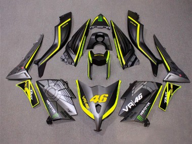 Erschwingliche Yamaha TMAX530 Motorrad Verkleidung 2012-2014 - Matt Grau Gelb Monster 46