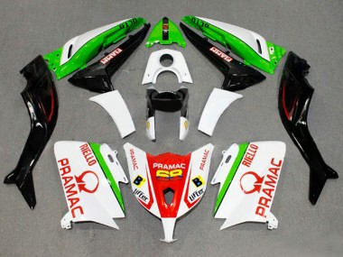 Erschwingliche Yamaha TMAX530 Motorrad Verkleidung 2012-2014 - Weiss Rot Grun Pramac Fiamm