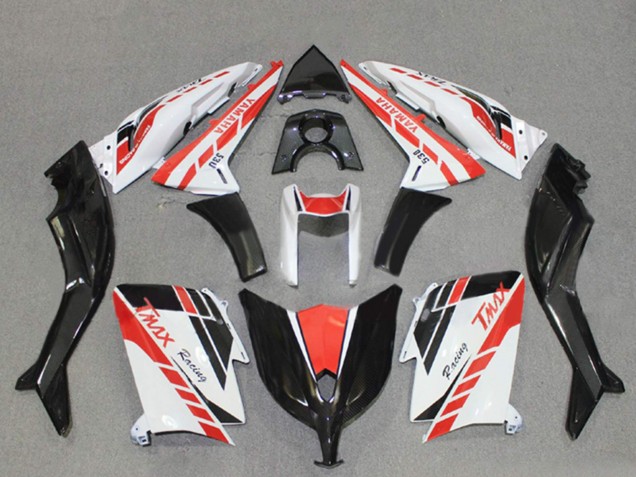 Erschwingliche Yamaha TMAX530 Motorrad Verkleidung 2012-2014 - Weiss Rot Schwarz Rennen