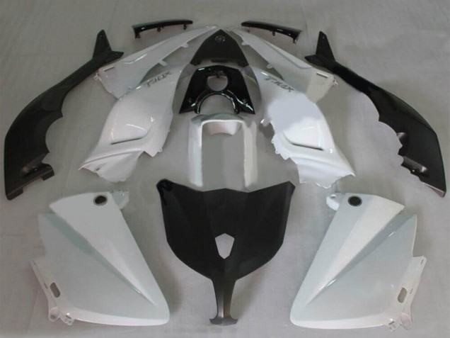 Erschwingliche Yamaha TMAX530 Motorrad Verkleidung 2012-2014 - Weiss Glanzendes Schwarz