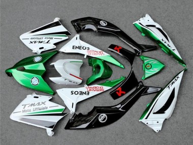 Erschwingliche Yamaha TMAX530 Motorrad Verkleidung 2012-2014 - Weiss Grun Schwarz Semakin Didepan ENEOS