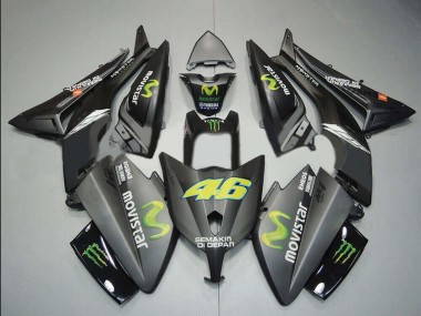 Erschwingliche Yamaha TMAX530 Motorrad Verkleidung 2012-2014 - Matt Schwarz MoviStar ENEOS Yamalube Monster 46