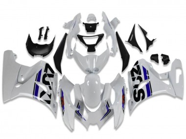 Erschwingliche Suzuki GSXR 1000 Motorrad Verkleidung 2017-2024 - Weiss Blau Schwarz