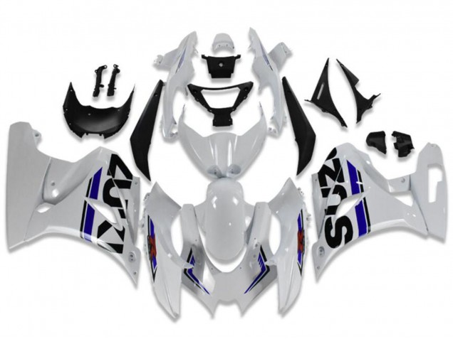 Erschwingliche Suzuki GSXR 1000 Motorrad Verkleidung 2017-2024 - Weiss Blau Schwarz