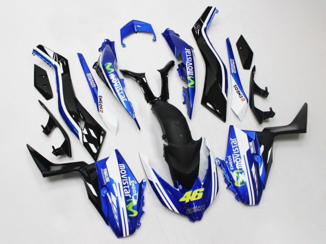 Erschwingliche Yamaha XMAX300 Motorrad Verkleidung 2017-2021 - Blau Schwarz MoviStar ENEOS Yamalube 46