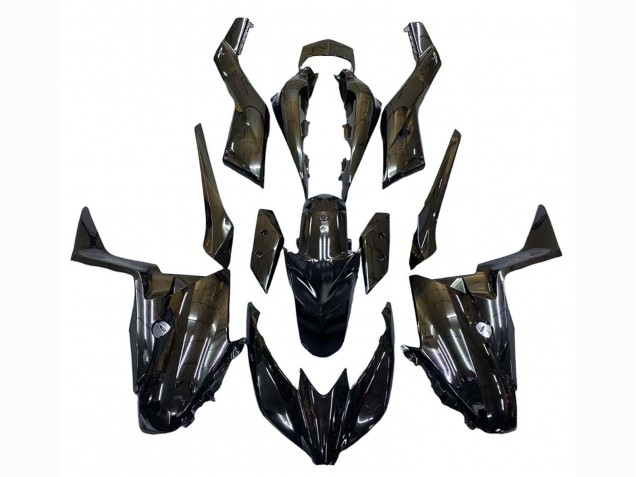 Erschwingliche Yamaha XMAX300 Motorrad Verkleidung 2017-2021 - Glanzendes Schwarz
