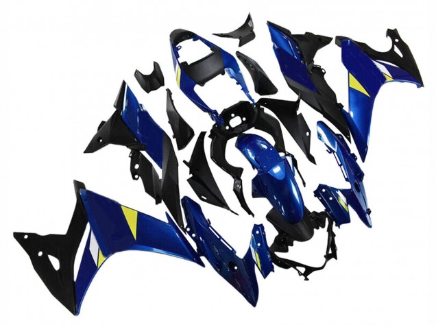 Erschwingliche Suzuki GSX250R Motorrad Verkleidung 2017-2020 - Blau Gelb Schwarz