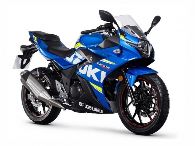 Erschwingliche Suzuki GSX250R Motorrad Verkleidung 2017-2020 - Blau Gelb
