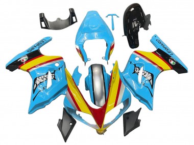 Erschwingliche Suzuki SV650 Motorrad Verkleidung 2003-2013 - Blau Gelb Rot Silber Hai