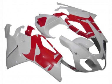 Erschwingliche Aprilia RSV1000 Motorrad Verkleidung 2003-2006 - Weiss Rot