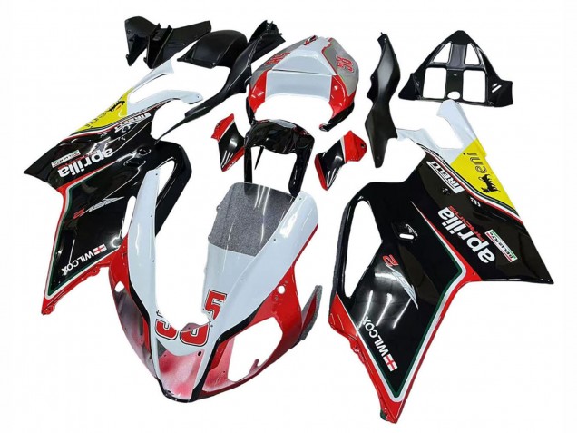 Erschwingliche Aprilia RSV1000 Motorrad Verkleidung 2003-2006 - Weiss Rot Schwarz Gelb 58