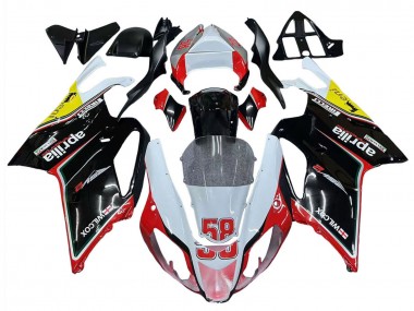 Erschwingliche Aprilia RSV1000 Motorrad Verkleidung 2003-2006 - Weiss Rot Schwarz Gelb 58