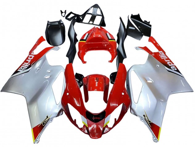 Erschwingliche Aprilia RSV1000 Motorrad Verkleidung 2003-2006 - Weiss Rot Schwarz