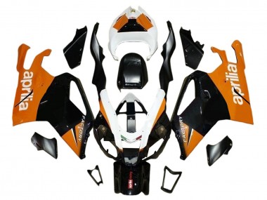 Erschwingliche Aprilia RSV1000 Motorrad Verkleidung 2003-2006 - Schwarz Orange Weiss