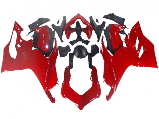 Erschwingliche Ducati Panigale V2 Motorrad Verkleidung 2020-2024 - Rot Matt Schwarz