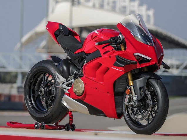 Erschwingliche Ducati Panigale V4 V4S Motorrad Verkleidung 2020-2021 - Rot Matt Schwarz