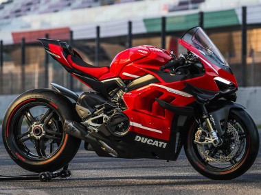 Erschwingliche Ducati Panigale V4 V4S Motorrad Verkleidung 2020-2021 - Rot Weiss Schwarz