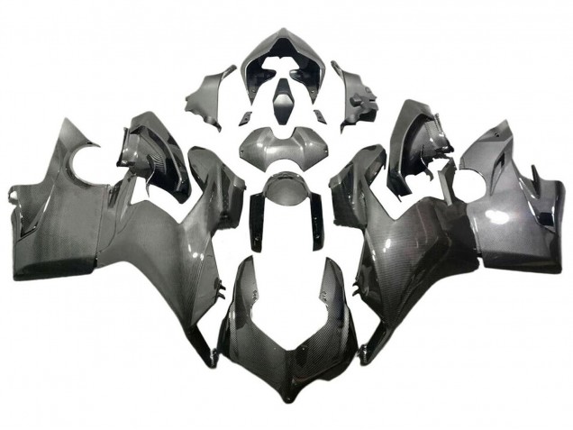 Erschwingliche Ducati Panigale V4 V4S Motorrad Verkleidung 2018-2019 - Schwarzer Carbonfaser Stil