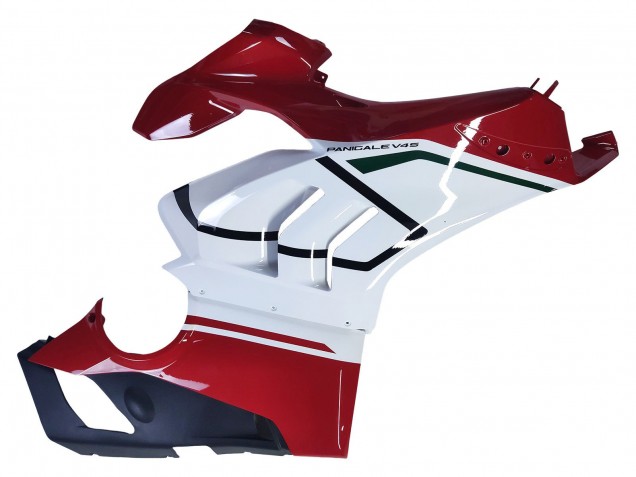 Erschwingliche Ducati Panigale V4 V4S Motorrad Verkleidung 2020-2021 - Weiss Rot Grun Matt Schwarz