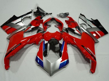 Erschwingliche Ducati Panigale V4 V4S Motorrad Verkleidung 2018-2019 - Silber Rot Blau Glanzendes Schwarz