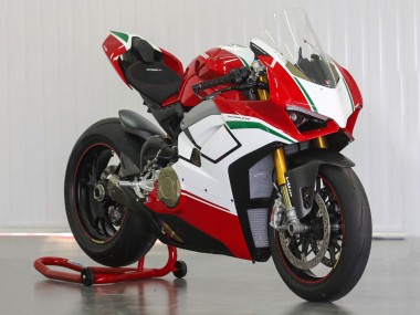 Erschwingliche Ducati Panigale V4 V4S Motorrad Verkleidung 2018-2019 - Weiss Rot Grun Glanzendes Schwarz
