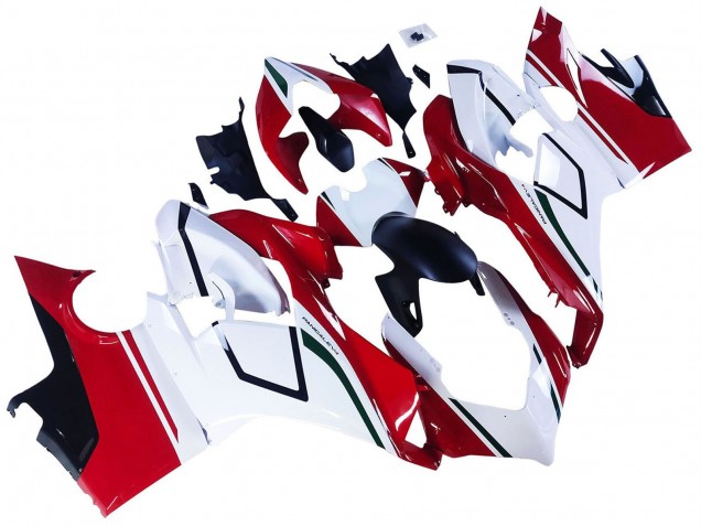 Erschwingliche Ducati Panigale V4 V4S Motorrad Verkleidung 2018-2019 - Weiss Rot Grun Glanzendes Schwarz