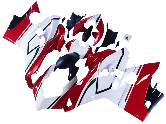 Erschwingliche Ducati Panigale V4 V4S Motorrad Verkleidung 2018-2019 - Weiss Rot Grun Glanzendes Schwarz
