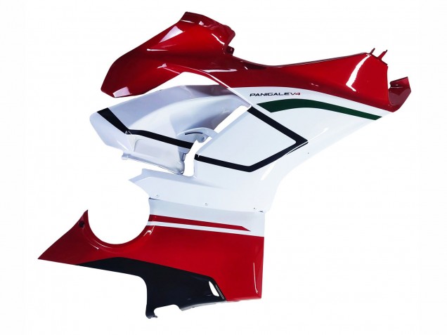 Erschwingliche Ducati Panigale V4 V4S Motorrad Verkleidung 2018-2019 - Weiss Rot Grun Glanzendes Schwarz