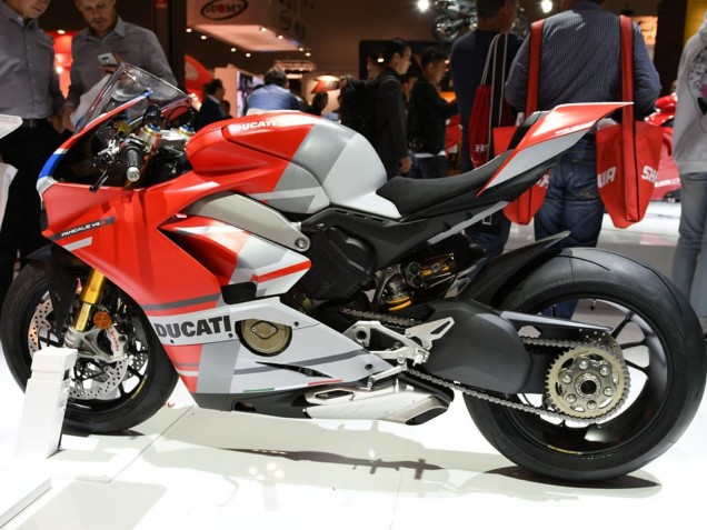 Erschwingliche Ducati Panigale V4 V4S Motorrad Verkleidung 2018-2019 - Weiss Silber Rot Glanzendes Schwarz