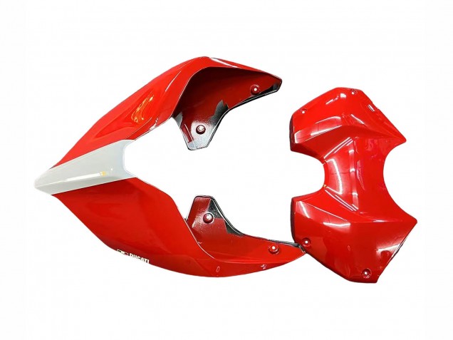 Erschwingliche Ducati Panigale V4 V4S Motorrad Verkleidung 2018-2019 - Weiss Silber Rot Glanzendes Schwarz