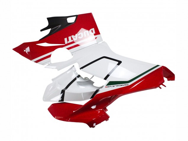 Erschwingliche Ducati Panigale V4 V4S Motorrad Verkleidung 2018-2019 - Weiss Rot Matt Schwarz