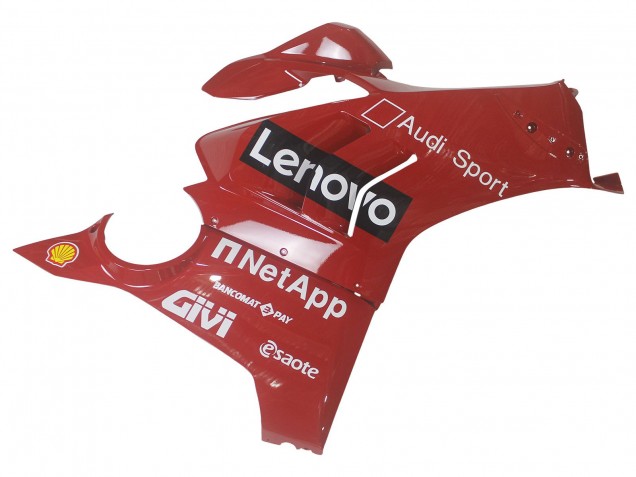 Erschwingliche Ducati Panigale V4 V4S Motorrad Verkleidung 2020-2021 - Rot Glanzendes Schwarz Lenovo 117