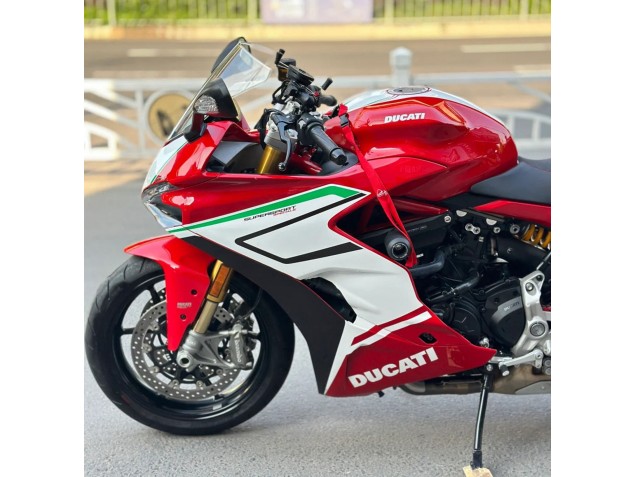 Erschwingliche Ducati Supersport 939/939S Motorrad Verkleidung 2017-2022 - Weiss Rot Schwarz Grun