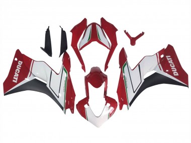 Erschwingliche Ducati Supersport 939/939S Motorrad Verkleidung 2017-2022 - Weiss Rot Schwarz Grun