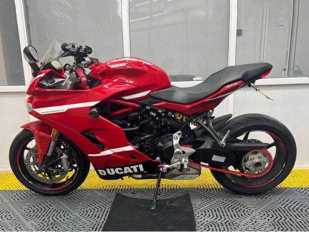 Erschwingliche Ducati Supersport 939/939S Motorrad Verkleidung 2017-2022 - Rot Weiss Schwarz
