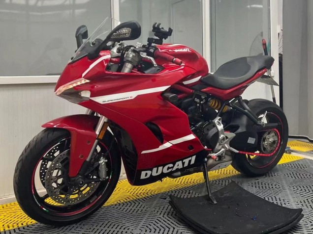Erschwingliche Ducati Supersport 939/939S Motorrad Verkleidung 2017-2022 - Rot Weiss Schwarz