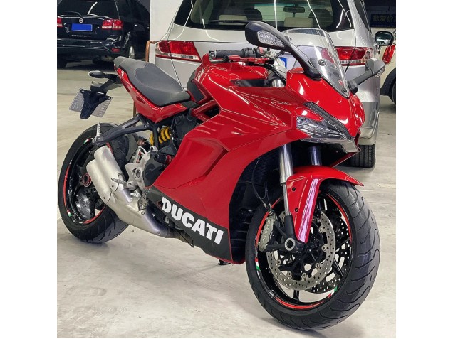 Erschwingliche Ducati Supersport 939/939S Motorrad Verkleidung 2017-2022 - Rot Schwarz