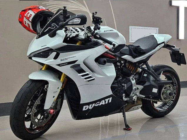 Erschwingliche Ducati 2021-2024 Ducati Supersport 950/950S Motorrad Verkleidung 2021-2024 - Weiss Schwarz