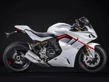Erschwingliche Ducati 2021-2024 Ducati Supersport 950/950S Motorrad Verkleidung 2021-2024 - Weiss Silber Rot
