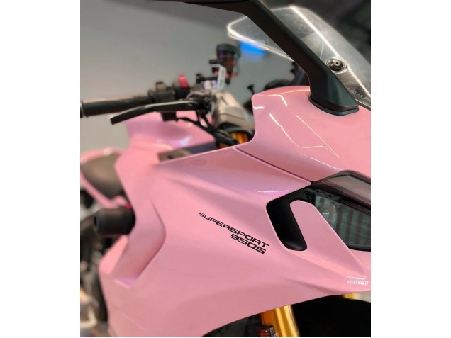 Erschwingliche Ducati 2021-2024 Ducati Supersport 950/950S Motorrad Verkleidung 2021-2024 - Rosa Schwarz