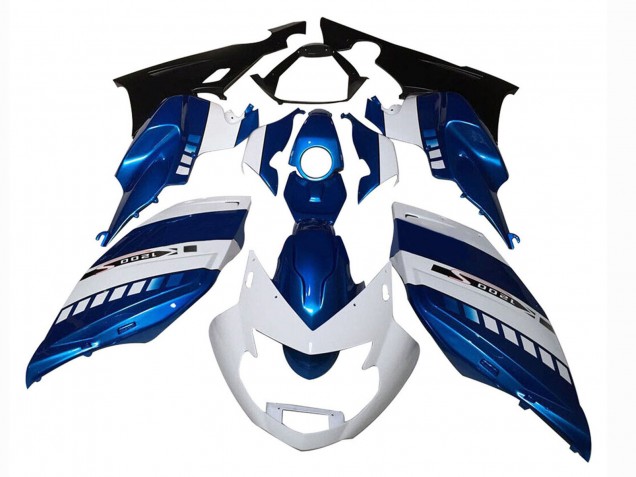 Erschwingliche BMW K1200S Motorrad Verkleidung 2005-2010 - Weiss Blau